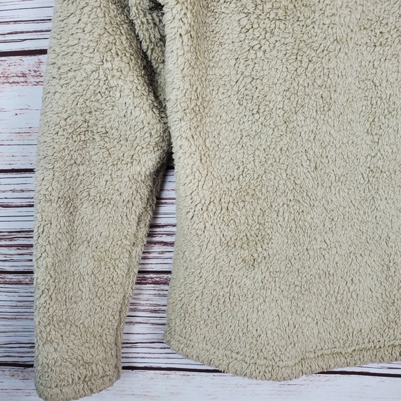 Patagonia Womens Small Tan/Khaki Los Gatos 1/4 Zip High-Pile Fleece Pullover - Picture 4 of 11